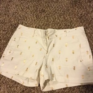 Like new gold pineapple midi shorts